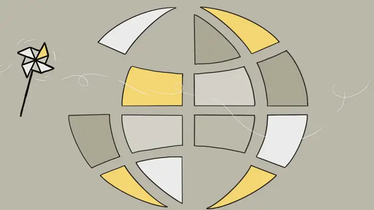 Illustration som viser Recovery-orienteret rehabiliterings globussen