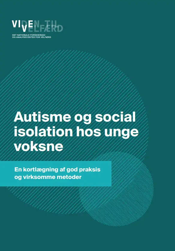 Forside til rapport om autisme og social isolation hos unge voksne